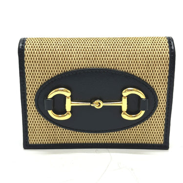 GUCCI Trifold wallet 621887 Canvas / leather beige Horsebit